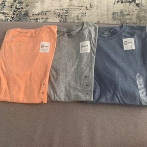 3 Bundle Lot NEW SONOMA T-Shirt Every Day Tee 100% Cotton sz M Blue Grey Orange